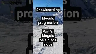 Thumbnail: Snowboarding moguls - Pylones, Les Menuires