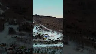 Thumbnail: Sunset and moonrise over the White Mountains of NH