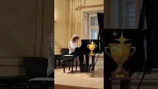 Thumbnail: F. Burgmuller: Tarantella, Op. 100, N. 20 🏆 Emils Carniel (10 y) FIRST ABSOLUTE PRIZE 🏆 🏅🎹 🌟 #shorts