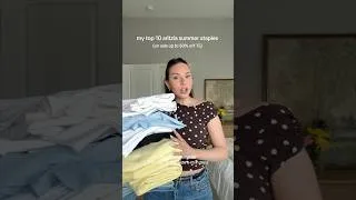 Thumbnail: aritzia summer staples ⭐️💸 everything on sale & 🔗 on ShopMy & LTK! #aritziapartner #summerfashion