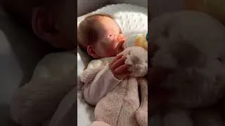 Thumbnail: Hungry baby having her bottle after nap 🍼 #reborn #rebornbaby #shorts