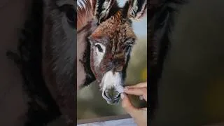 Thumbnail: Cute Donkey in Soft Pastel #art #softpastel #pastel #animalart #tutorial