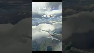 Thumbnail: Charlotte 🇺🇸 to Dubai 🇦🇪 #msfs #aviation #planecrash #flight #landing