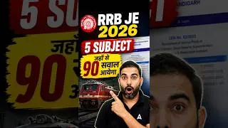Thumbnail: RRB JE 2026 shocking data 100 most important topic with subject wise weightage for mechanical