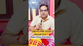 Thumbnail: SBI PO PRE 2026 Result Out‼️ #sbipo #ytshorts #bankexam