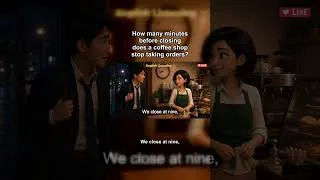 Thumbnail: How many minutes before closing does a coffee shop stop taking orders? | Easy English