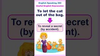 Thumbnail: To LET THE CAT OUT OF THE BAG.  English Expressions, Phrases, and Idioms Part 16  #shorts