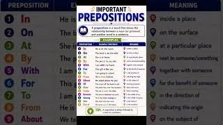 Thumbnail: preposition, English grammar, English, education