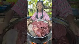 Thumbnail: Yummy beef heart, kidney, tongue and meat cooking by country girl 😋✨