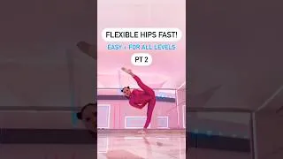 Thumbnail: How to get Flexible Hips FAST + EASY! 2 🩷 #flexibility #stretching #yoga