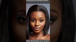 Thumbnail: How to Remove Wig Lace in Photoshop for Natural Hairline #shorts