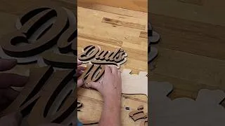 Thumbnail: More fun with lasers! #woodworking #lasercutting #shopsign