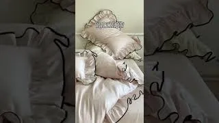 Thumbnail: The Iconic Silky Ruffle Bedding Set 🌸 #shorts #bedding #pinterestaesthetic #roomdecor