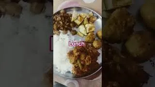Thumbnail: Lunch #Brinjal soya curry #potato fry# Mango #paruppuurundai