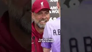 Thumbnail: Wholesome moment between Klopp and a young fan 🎥 #footballinterviews #klopp #lfc