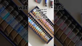 Thumbnail: Mission Gold "Pure Pigment" Watercolors 🎨 unboxing and swatches #arthaul #watercolors #artsupplies
