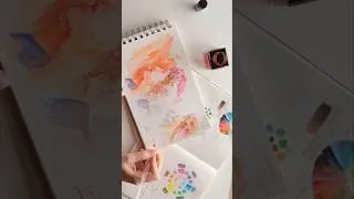 Thumbnail: Testing new watercolor paints 🎨🖌 Mission Gold Pure Pigment #watercolors #portraitsketch #aquarelle