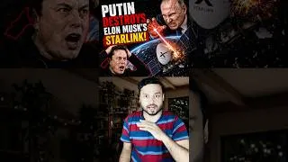 Thumbnail: Putin Wants To 'END ALL' Machines of Elon Musk in Sky! Starlink Satellites At RISK! #shorts