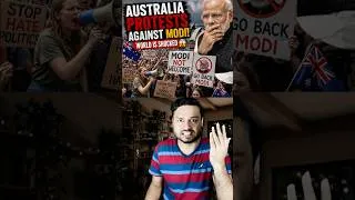 Thumbnail: ‘Indians GO BACK’ - Why Australia is Protesting on Modi Visit? Geopolitics #shorts