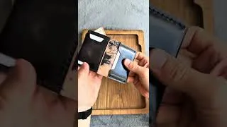 Thumbnail: Squeaky Black Marbled Shell Cordovan Bifold Wallet. #wallet #asmr #asmrvideo #asmrsounds #leather