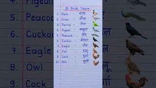 Thumbnail: 10 Birds Name | Birds Name | pakshiyon ke naam | Bird Name