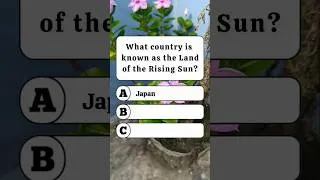 Thumbnail: What country is known as the Land of the Rising Sun?🤔#quiz #trivia #countryquiz