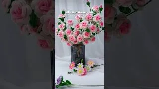 Thumbnail: How to Make Beautiful Rose Buds with Pipe Cleaners 🌹 Easy DIY Flower Craft #shorts