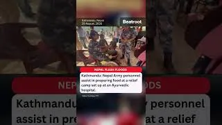 Thumbnail: Kathmandu: Nepal Army personnel assist in preparing food ar a relief camp. #shorts