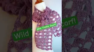 Thumbnail: Wild Thistle Crochet Scarf! 💜 #fiberfluxcrochet