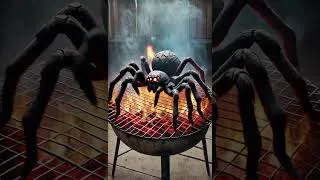 Thumbnail: Spider is grilled  #cooking #food #ai #amazing #shorts