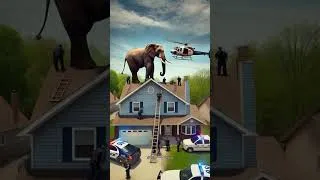 Thumbnail: Elephants are being rescued  #amazing #ai #funny #animals #shorts #shortvideo