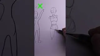 Thumbnail: How to draw a girl. #howtodraw #art #drawing #shorts