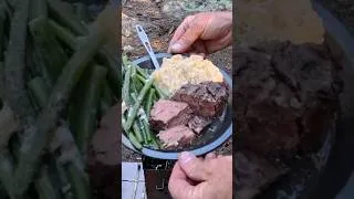 Thumbnail: Tallow Deep Fried Tenderloin Filet Mignon Beef Steak & Potatoes Dinner #fireboxstove #outdoorcooking