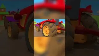 Thumbnail: 🚓🚓🚓The tractor got stuck in the mud. The police car ready to go! #shorts #cartoons #cars