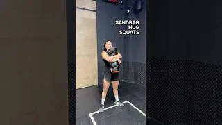 Thumbnail: Sandbag Hug Squats #exercisedemo #howtoexercise #sandbagtraining