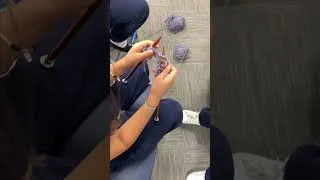 Thumbnail: Third graders. Knitting needles. Big focus energy! 🧶💛 #knitting