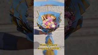 Thumbnail: Flower arrangement with wrapping technique with mix flowers  #flowers #flowertech9 #youtubeshorts