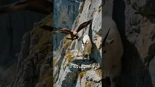Thumbnail: One Cliff. Two Powerful Survivors. ⛰️⚡ #GoldenEagle #MountainGoat