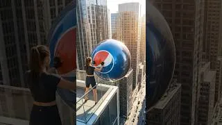 Thumbnail: Massive PEPSI Sphere! 🏙️🔵 #shorts #physics