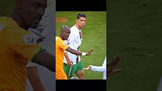 Thumbnail: Drogba's reaction to Ronaldo's shot 💀🚀 #ronaldo #powerful #shot #shot #trending