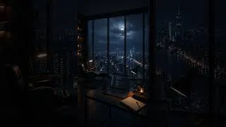 Thumbnail: 🌙 Quiet Work | Moonlit Coding Desk