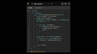 Thumbnail: 1331 Rank Transform of an Array 7 12 2026