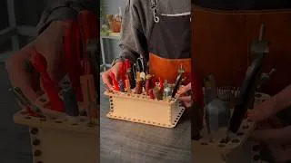 Thumbnail: Leather craft, making a leather tool box #leathercraft #satisfyingvideo #craft #organizing #handmade