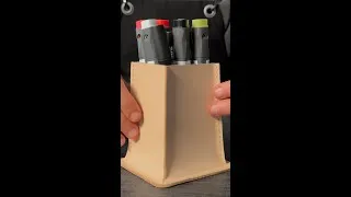 Thumbnail: Leather Craft, Making Handmade Pen Holder #leathercraft #handmade #diytutorial #asmr #satisfyingasmr