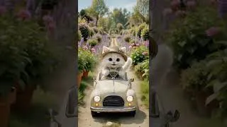 Thumbnail: 小貓逛香草花園 Little Cat in the Herb Garden #cat #kitten #garden #flowers #vlog #music #shorts