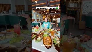 Thumbnail: 60+ food items unlimited buffet 😋 | #shorts #streetfood