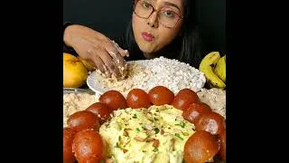 Thumbnail: Eating Rasmalai, Gulab Jamun | Dahi Chiwda | Big bites | Asmr Eating