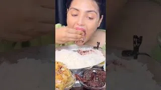 Thumbnail: Rice, Dal, Bharta, Saag #mukbang #asmreating