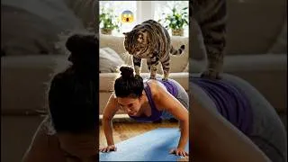 Thumbnail: My Cat Became My Personal Trainer 💪🐱