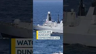 Thumbnail: HMS Duncan returns home LIVE